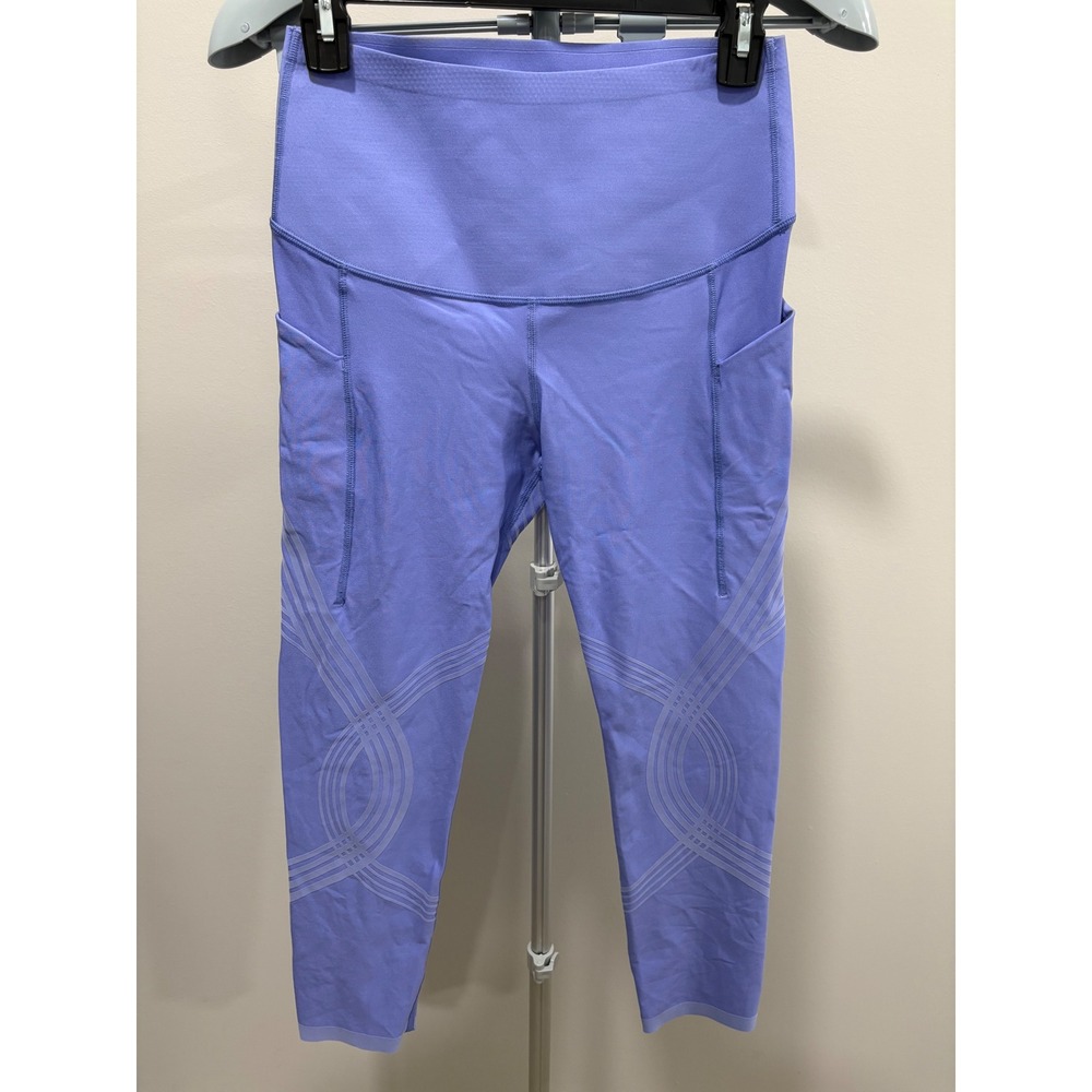 Fanka Body Sculpt Cropped Pocket Legging Lilac Purple Blue Size S/M 22"